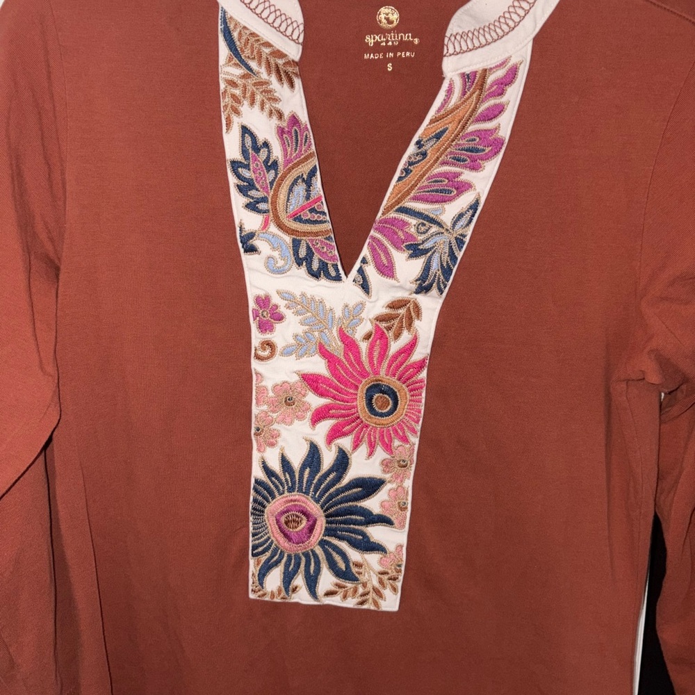 Spartina 449 Dress w/ Floral Embroidery - Picture 3 of 3